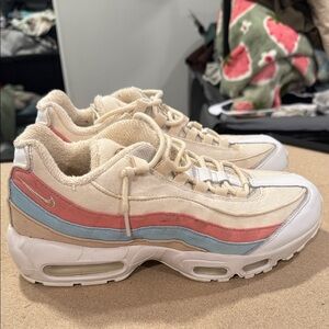 Nike Women's Air Max Sneakers in Cream, Pink, and Blue